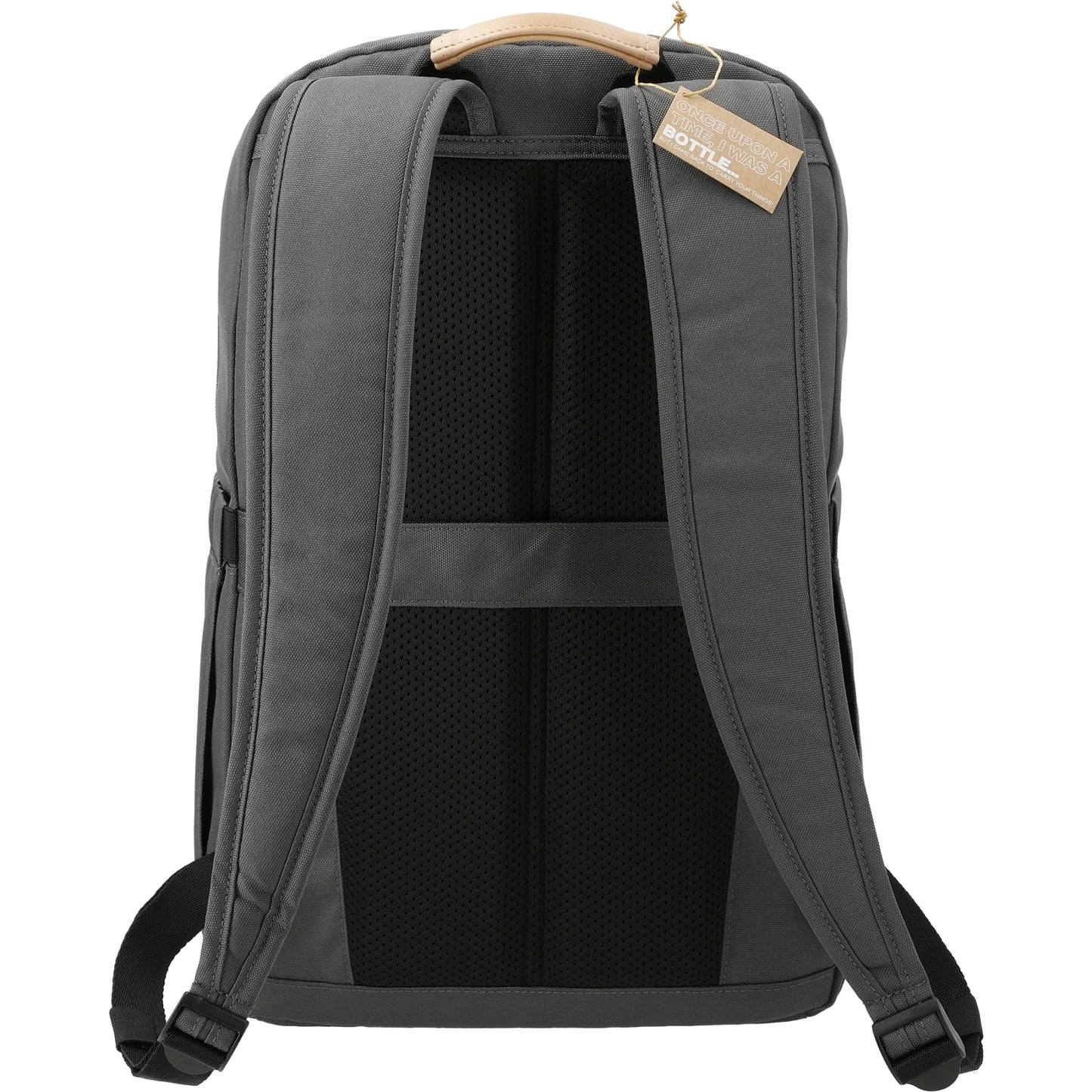 Rear View of Gray Aft Recycled 15" Computer Modular Backpack