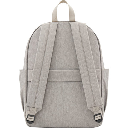 Rear View of Gray Baye Recycled 15" Laptop Backpack plain