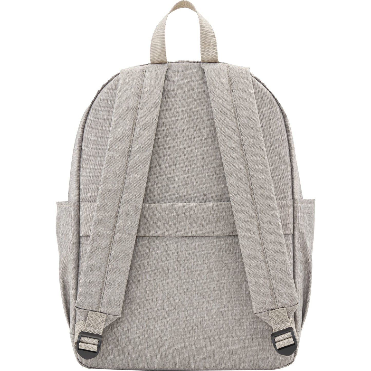 Rear View of Gray Baye Recycled 15" Laptop Backpack plain