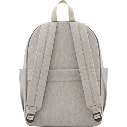 Rear View of Gray Baye Recycled 15" Laptop Backpack plain