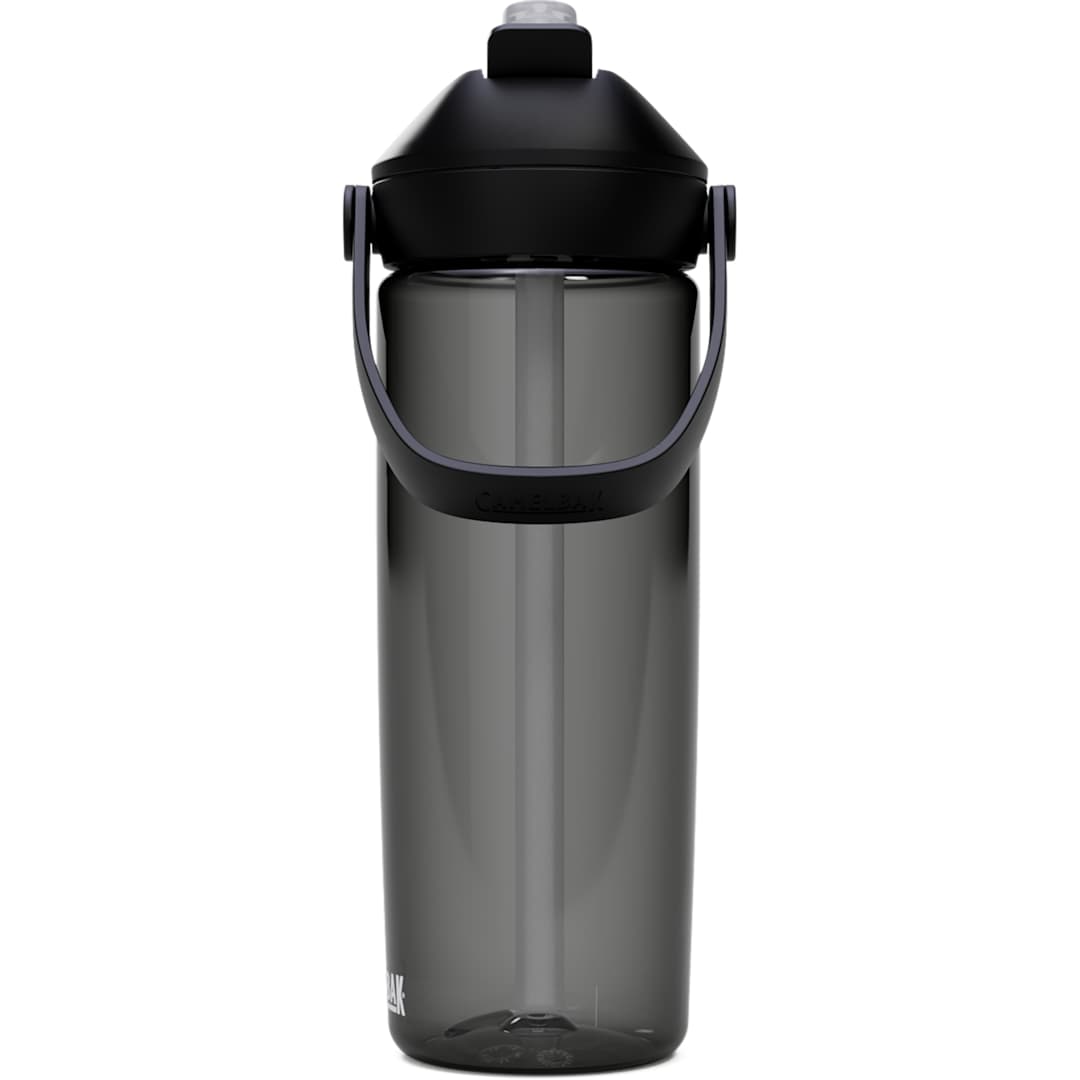 Rear View of Gray CamelBak Thrive Flip Straw 20oz Bottle Tritan Rene plain