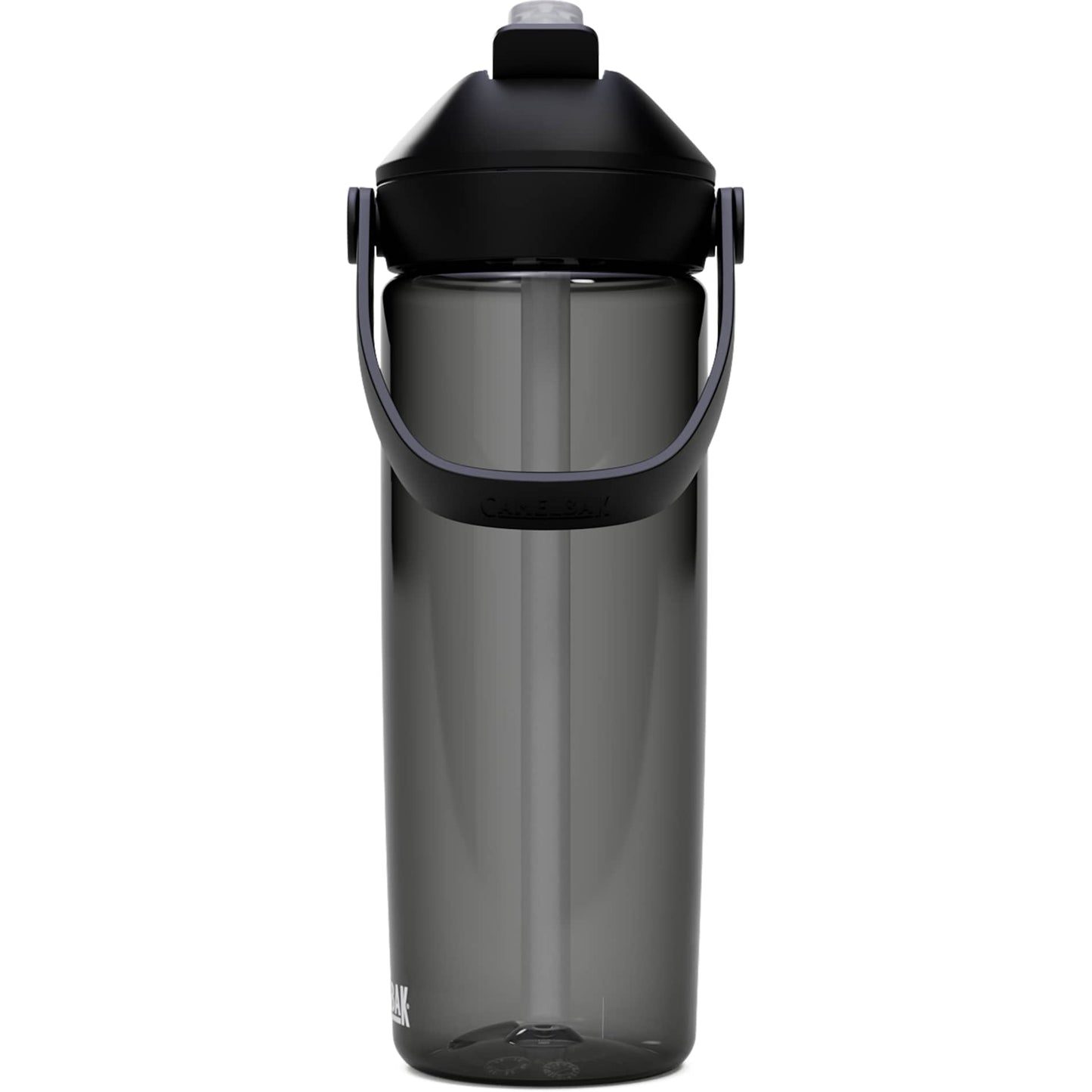 Rear View of Gray CamelBak Thrive Flip Straw 20oz Bottle Tritan Rene plain