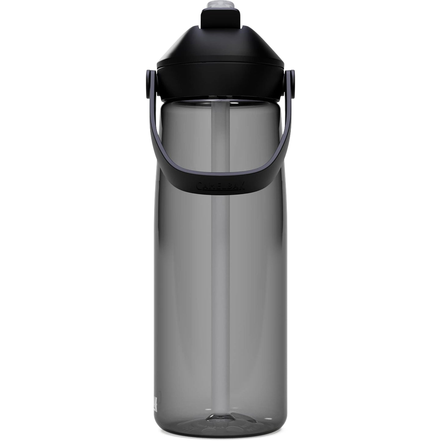 Rear View of Gray CamelBak Thrive Flip Straw 25oz Bottle Tritan Rene plain