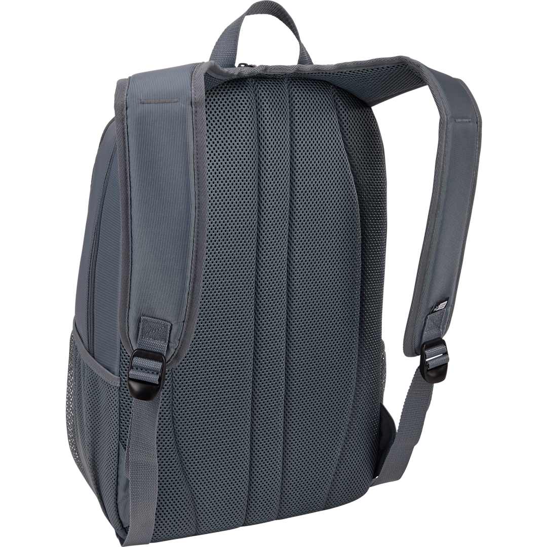Rear View of Gray Case Logic Jaunt Recycled 15" Computer Backpack plain