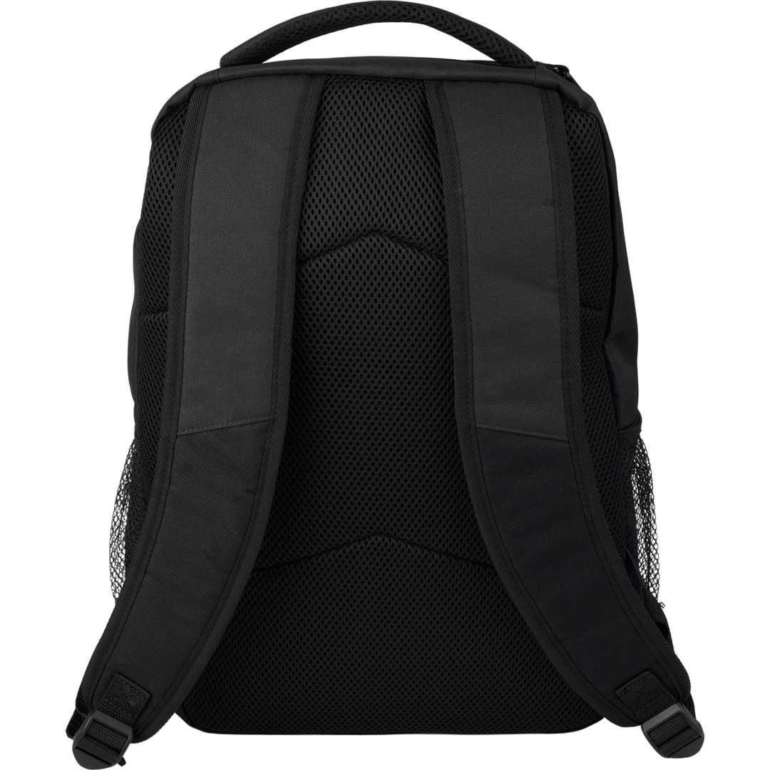 Rear View of Gray Commander Recycled 16" Computer Backpack