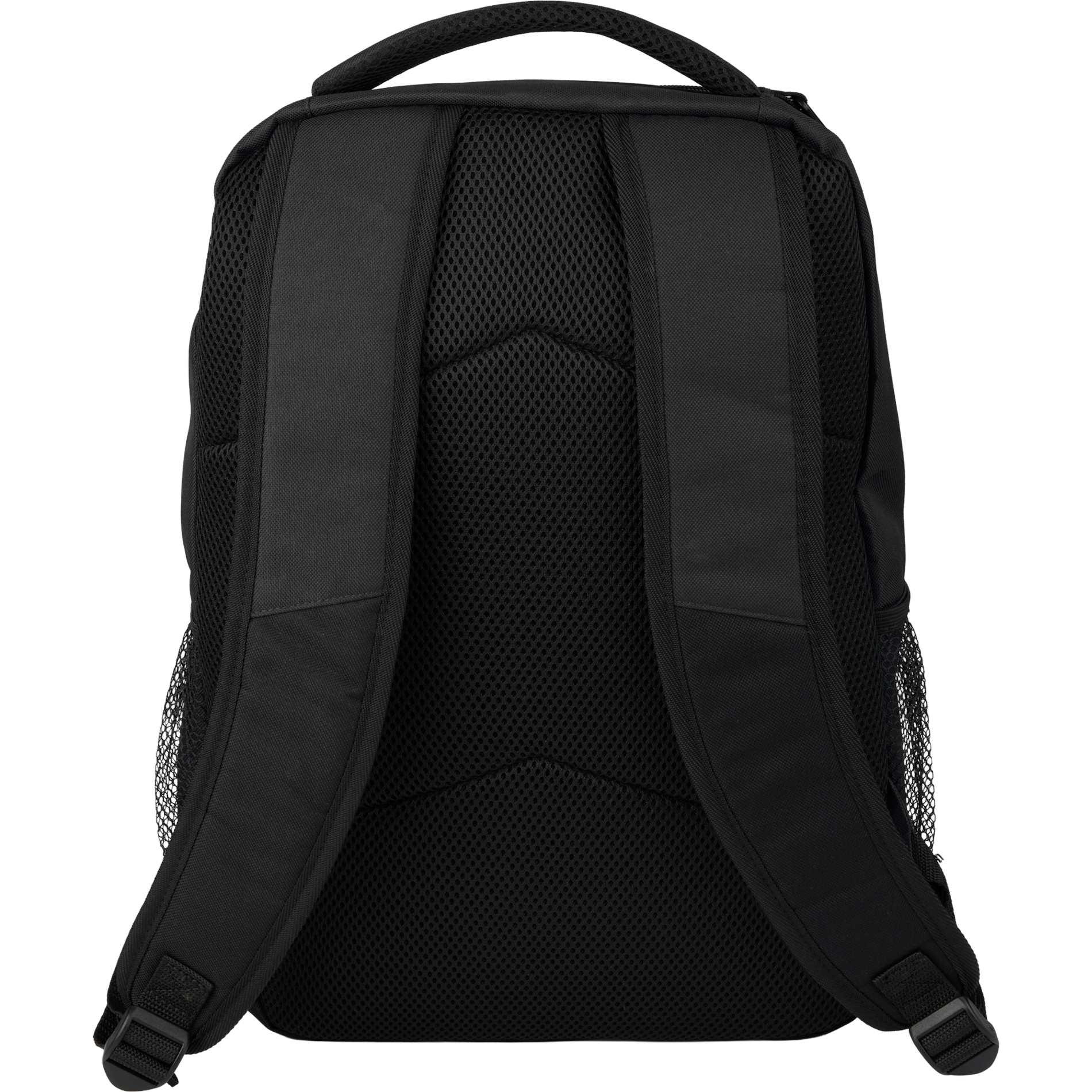 Rear View of Gray Commander Recycled 16" Computer Backpack