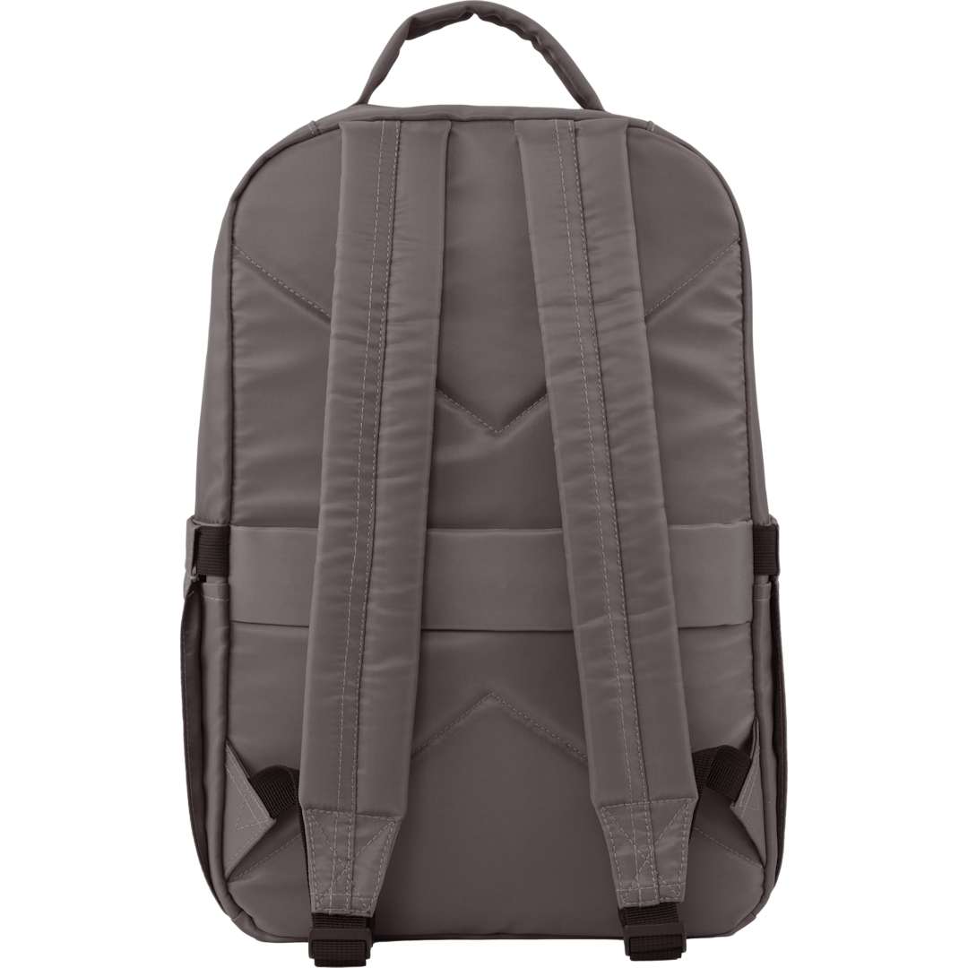 Rear View of Gray Daybreak Recycled 15" Laptop Backpack