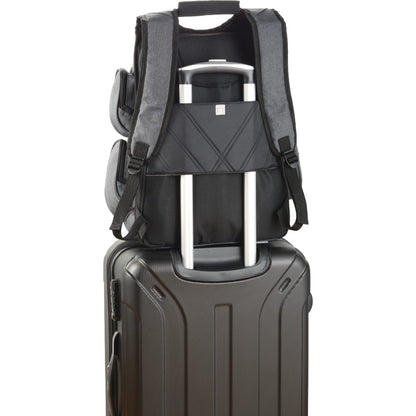 Rear View of Gray elleven™ TSA 17" Computer Backpack