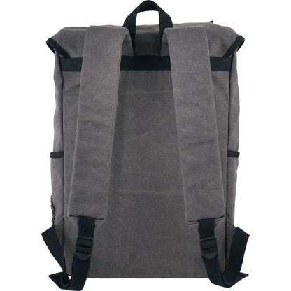 Rear View of Gray Field & Co. Hudson 15" Computer Backpack