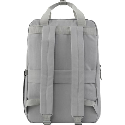 Rear View of Gray Fife Recycled 15" Laptop Backpack