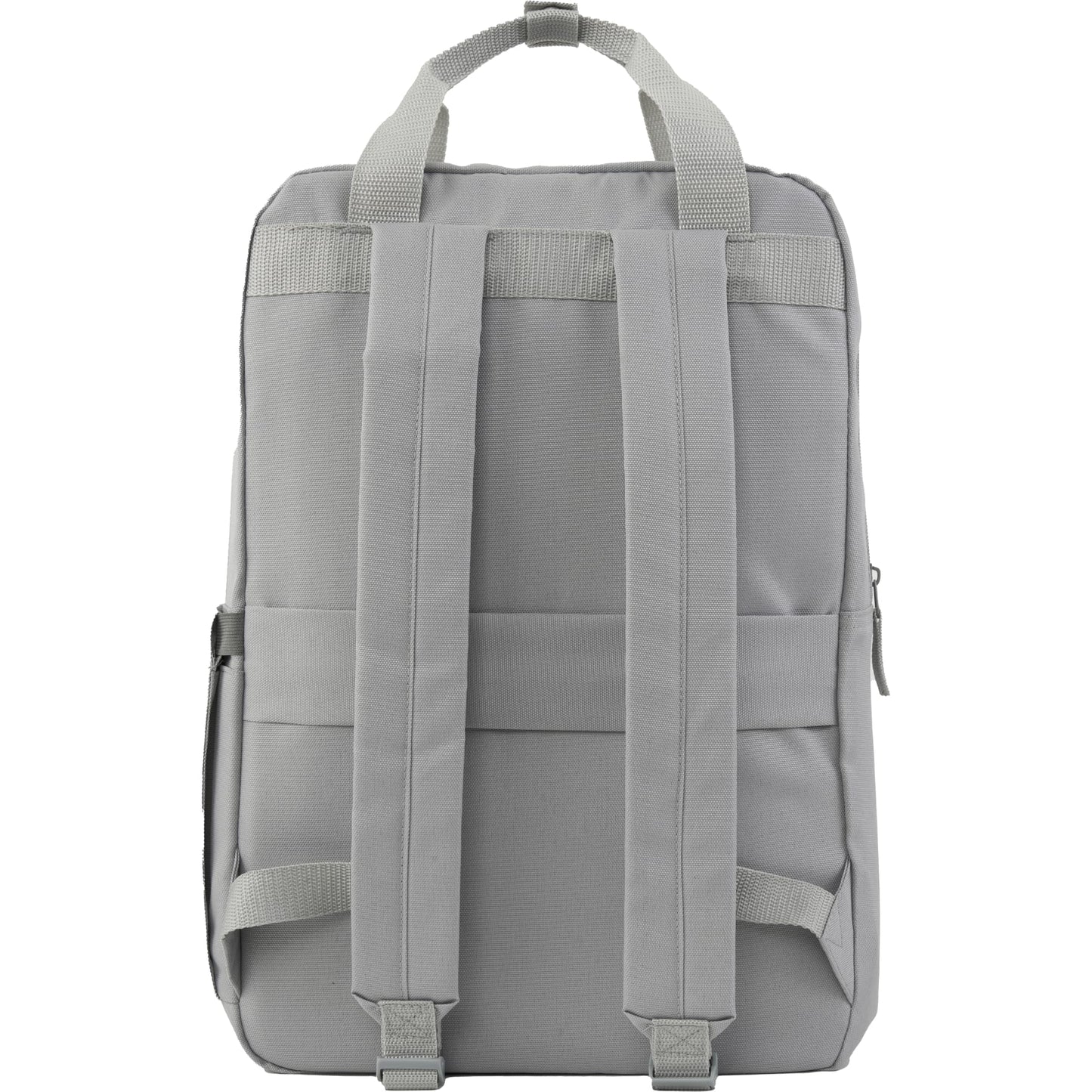 Rear View of Gray Fife Recycled 15" Laptop Backpack