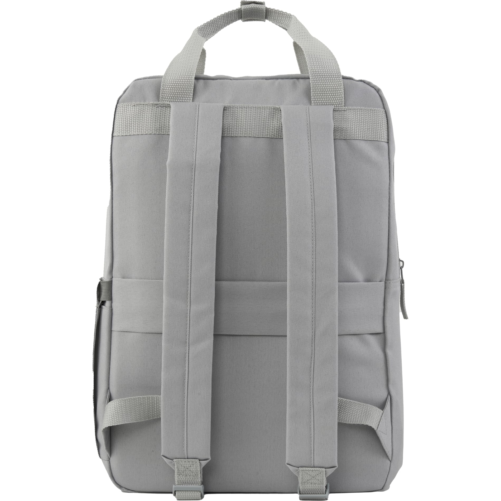 Rear View of Gray Fife Recycled 15" Laptop Backpack