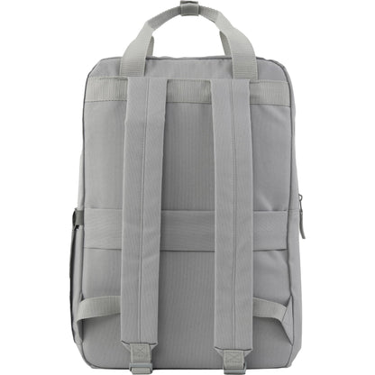 Rear View of Gray Fife Recycled 15" Laptop Backpack