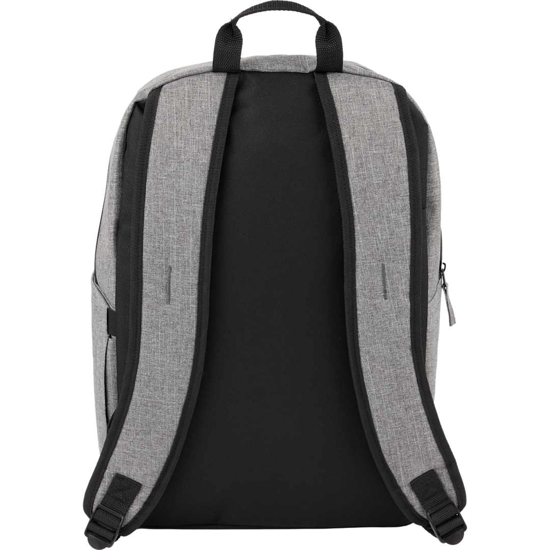 Rear View of Gray Forrest Recycled 15" Computer Backpack