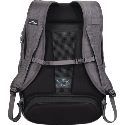 Rear View of Gray High Sierra 17" Computer UBT Deluxe Backpack