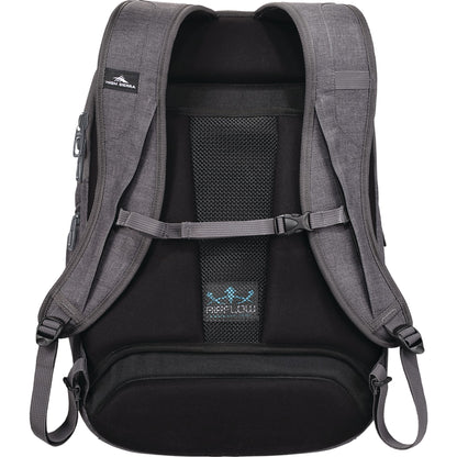 Rear View of Gray High Sierra 17" Computer UBT Deluxe Backpack