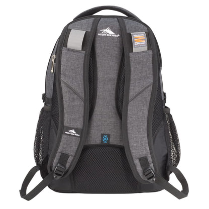 Rear View of Gray High Sierra Swerve 17" Computer Backpack