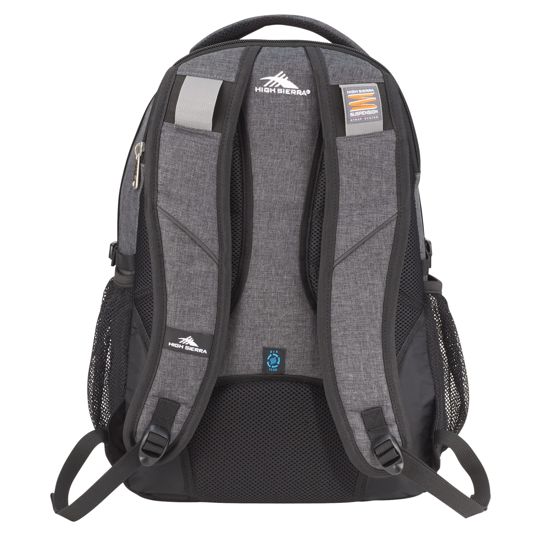 Rear View of Gray High Sierra Swerve 17" Computer Backpack