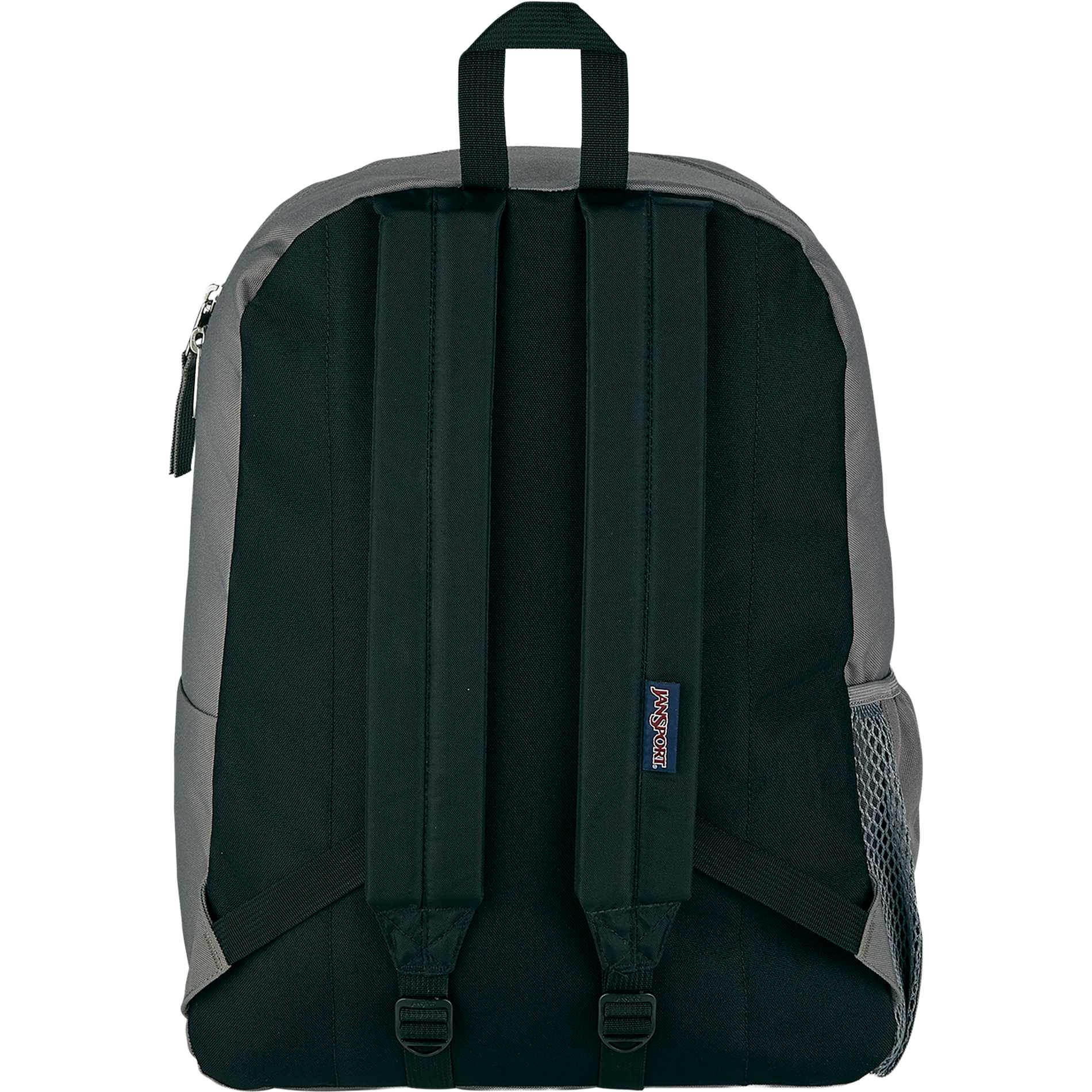 Rear View of Gray Jansport Crosstown Plus Backpack