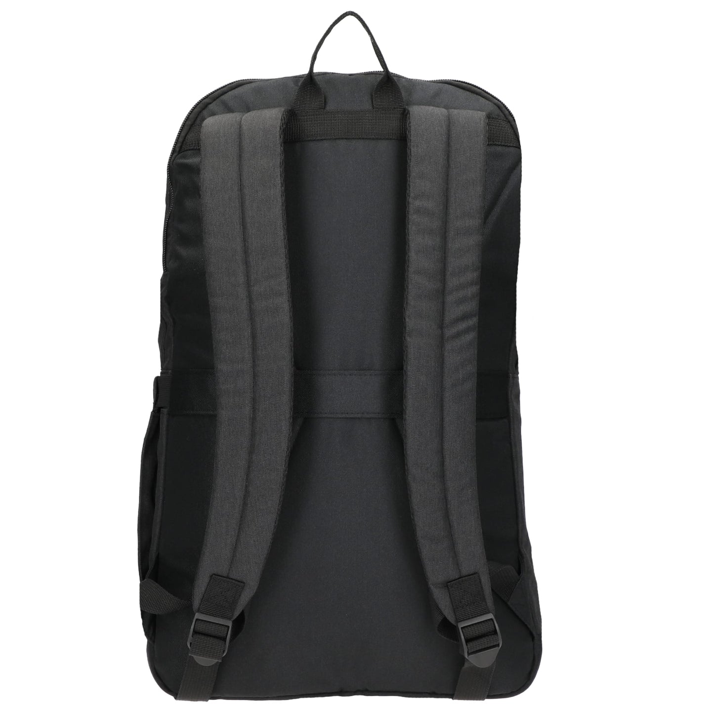 Rear View of Gray Merchant & Craft Recycled 15" Laptop Backpack plain