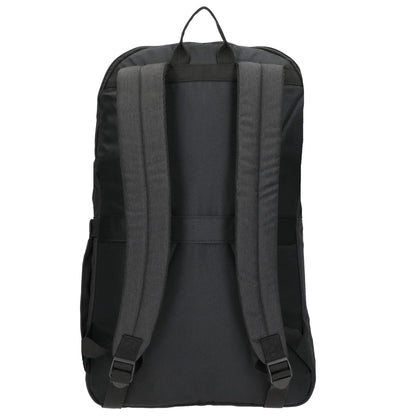 Rear View of Gray Merchant & Craft Recycled 15" Laptop Backpack plain