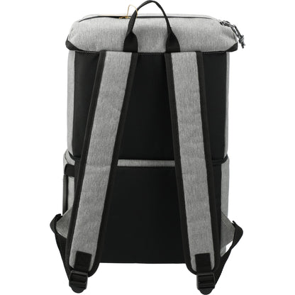 Rear View of Gray Merchant & Craft Revive Recycled Backpack Cooler