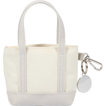 Rear View of Gray Mini Tote Bag Charm