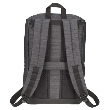 Rear View of Gray NBN Mayfair 15" Computer Backpack