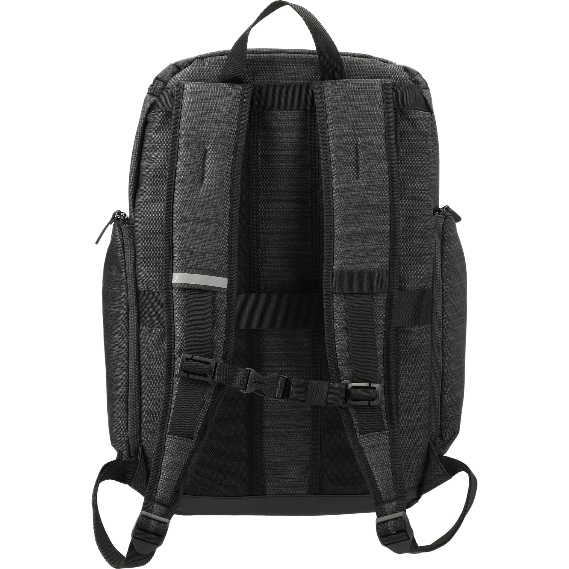 Rear View of Gray NBN Whitby 15" Computer Backpack w/ USB Port