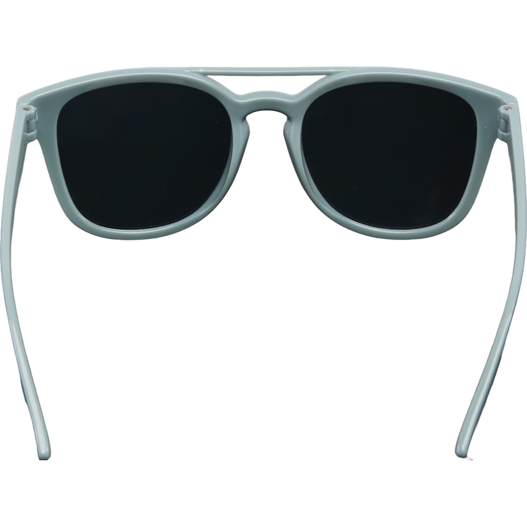 Rear View of Gray Peyton Recycled Brow Bar Sunglasses plain