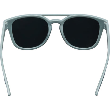 Rear View of Gray Peyton Recycled Brow Bar Sunglasses plain