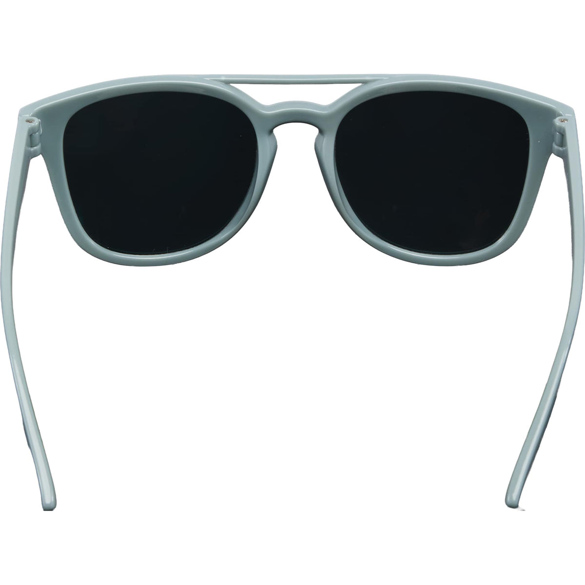 Rear View of Gray Peyton Recycled Brow Bar Sunglasses plain