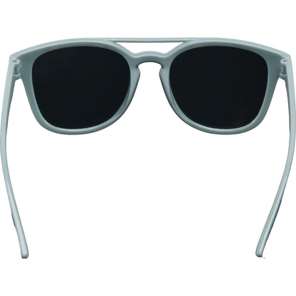 Rear View of Gray Peyton Recycled Brow Bar Sunglasses plain