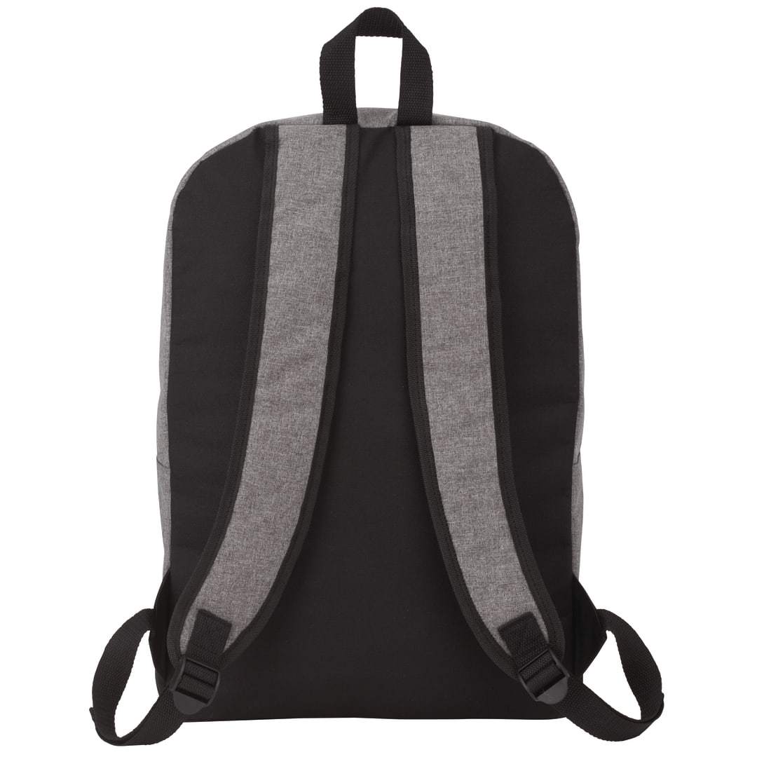 Rear View of Gray Range 15" Computer Backpack