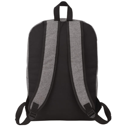 Rear View of Gray Range 15" Computer Backpack