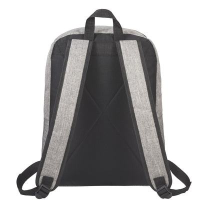 Rear View of Gray Reclaim Recycled 15" Computer Backpack plain