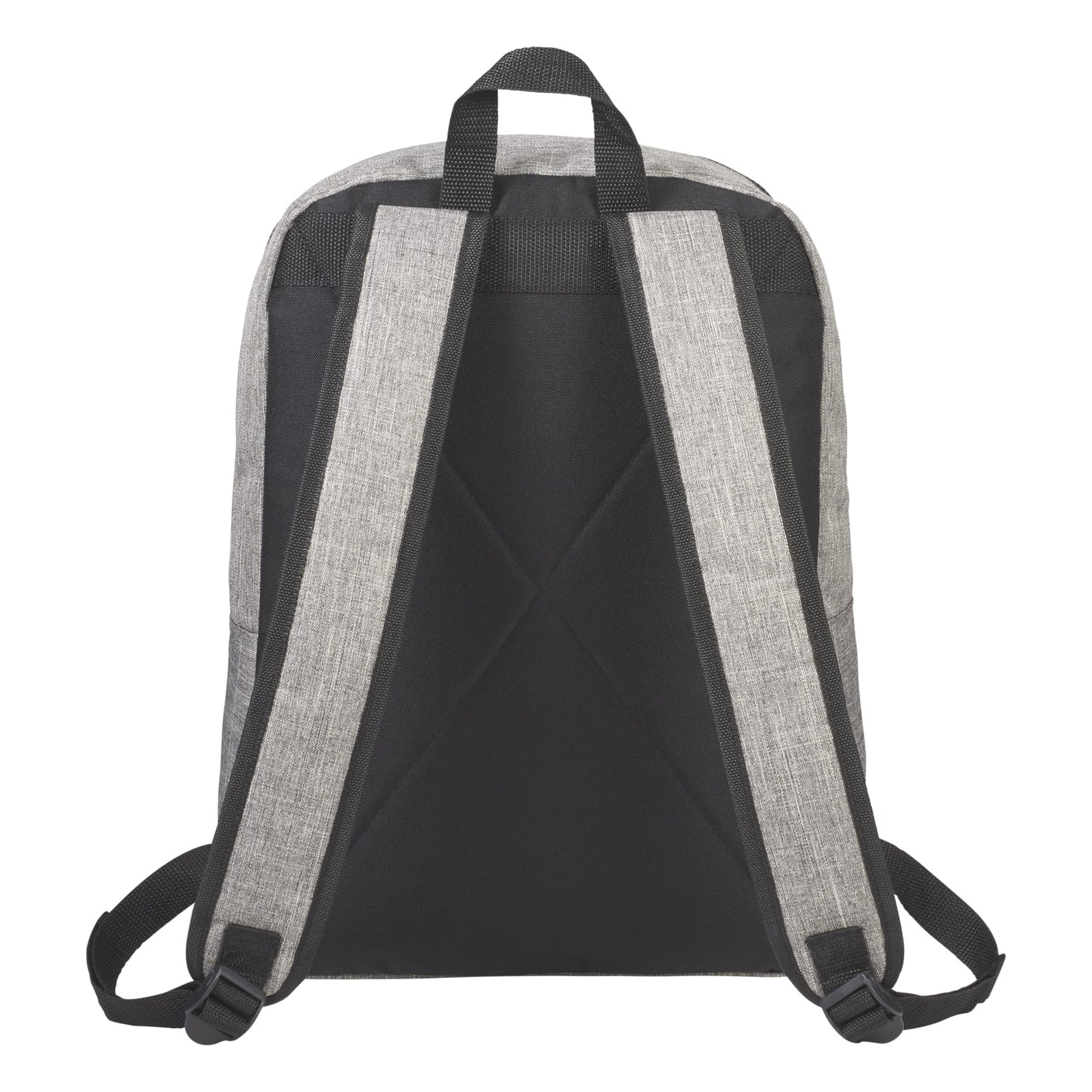 Rear View of Gray Reclaim Recycled 15" Computer Backpack plain