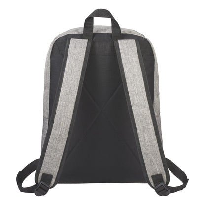 Rear View of Gray Reclaim Recycled 15" Computer Backpack plain