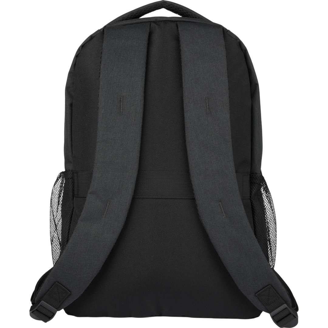 Rear View of Gray Ryder Computer Backpack plain