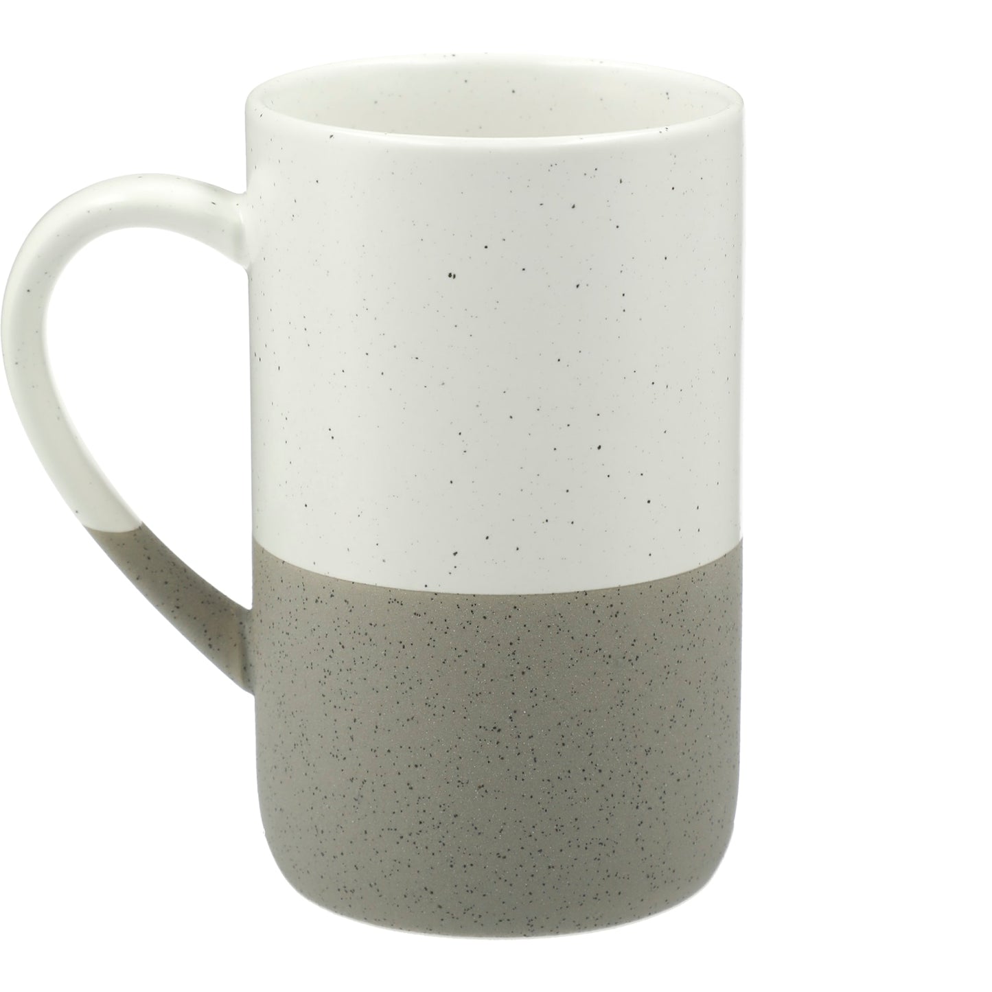Rear View of Gray Speckled Wayland Ceramic Mug 13oz