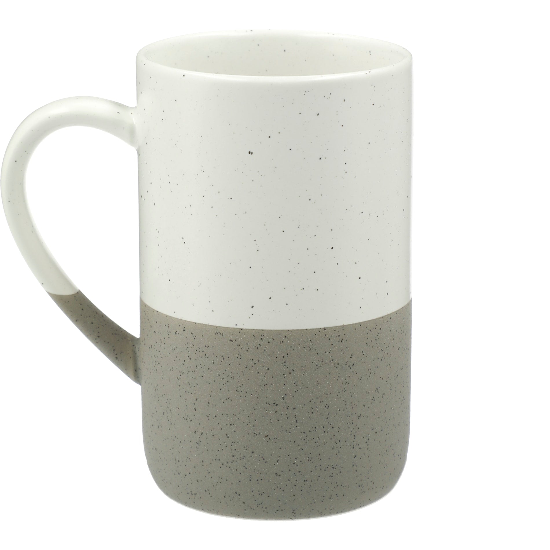 Rear View of Gray Speckled Wayland Ceramic Mug 13oz