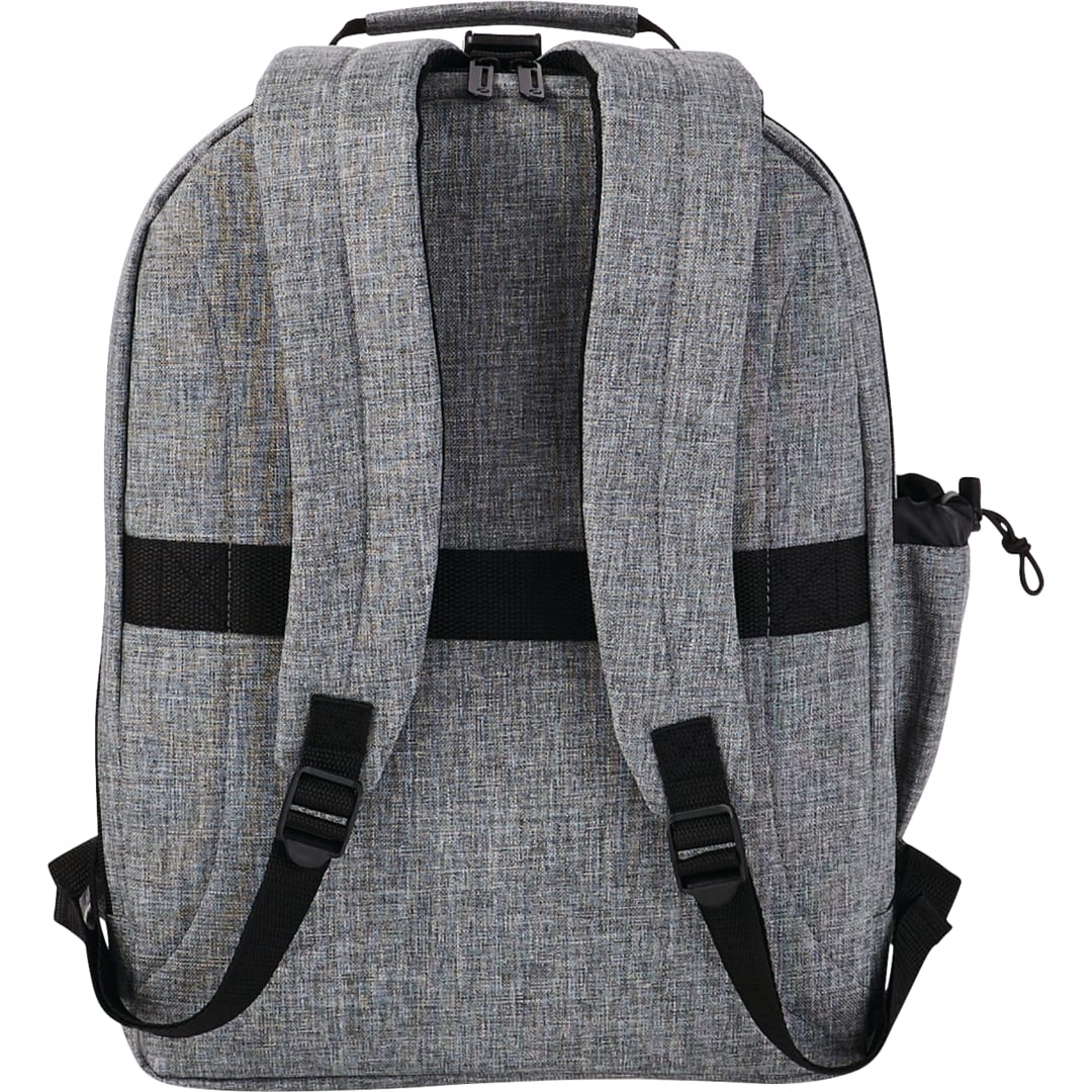 Rear View of Gray Summit TSA 15" Computer Backpack plain