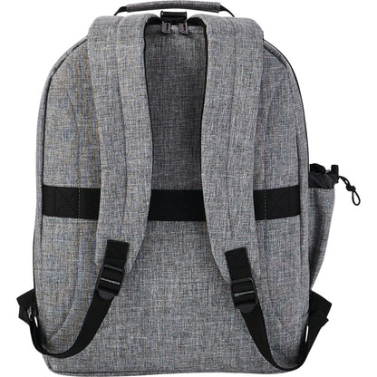 Rear View of Gray Summit TSA 15" Computer Backpack plain