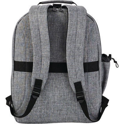 Rear View of Gray Summit TSA 15" Computer Backpack plain