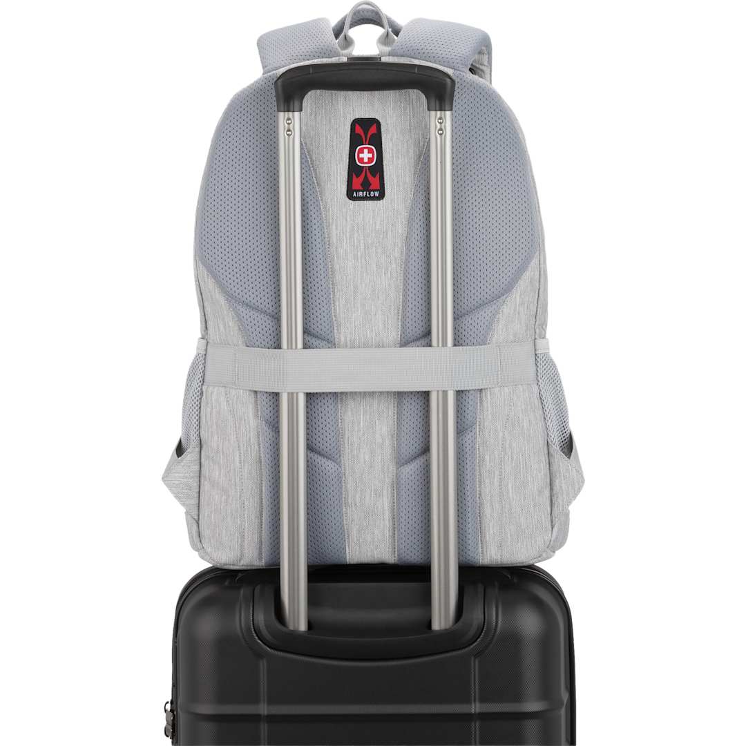 Rear View of Gray Swiss Gear Frost Peak Computer Backpack