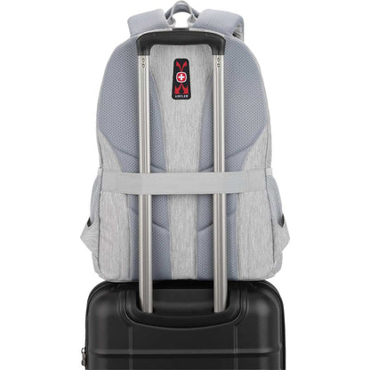 Rear View of Gray Swiss Gear Frost Peak Computer Backpack