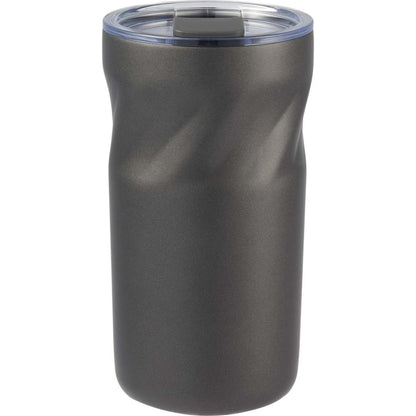 Rear View of Gray Thalia 16oz Vacuum Tumbler