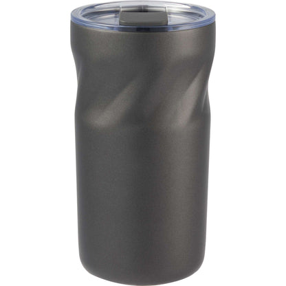 Rear View of Gray Thalia 16oz Vacuum Tumbler