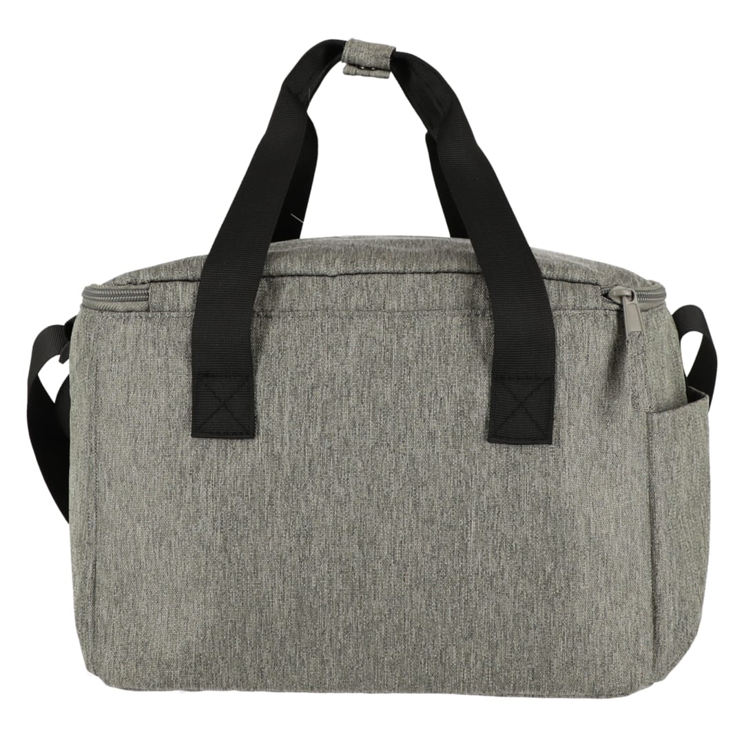 Rear View of Gray THE GOODS™ Recycled 12 Can Cooler Bag plain