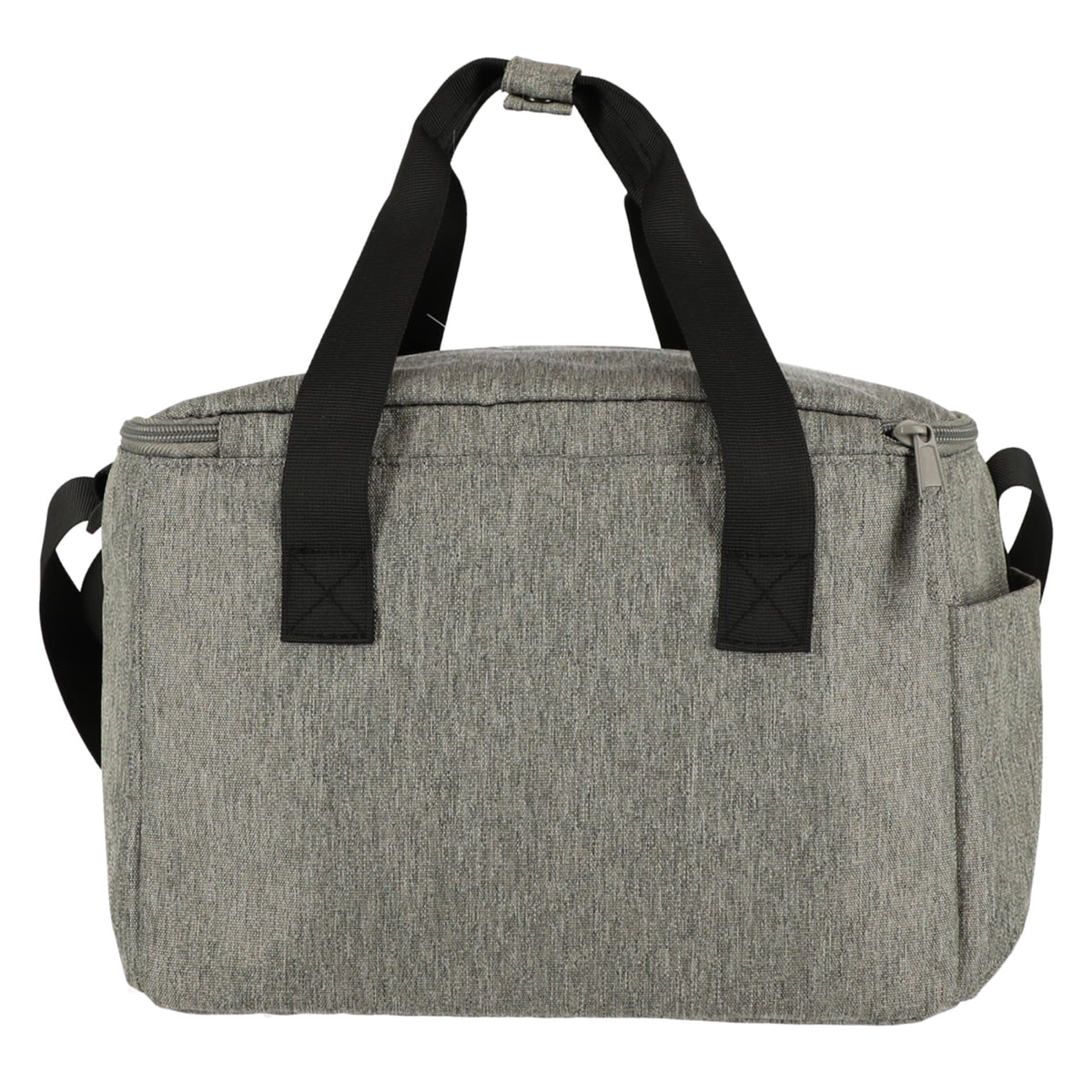 Rear View of Gray THE GOODS™ Recycled 12 Can Cooler Bag plain